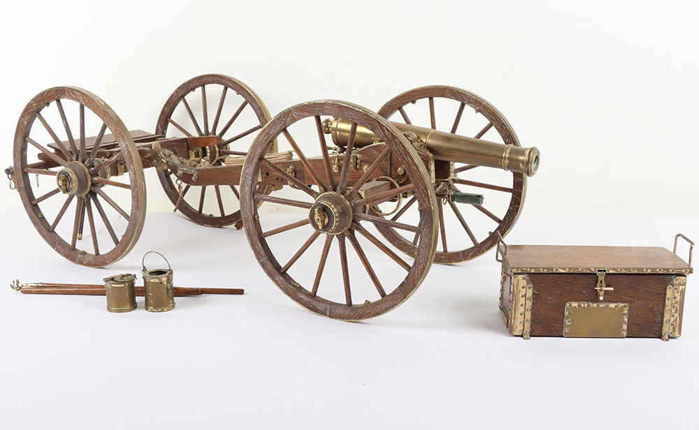 #73 – MODERN MODEL OF A US CIVIL WAR ARTILLERY CANNON AND LIMBER