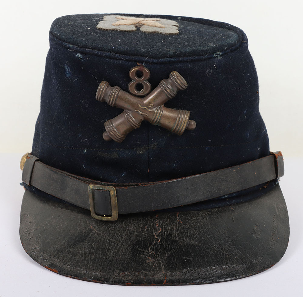 #75 – US CIVIL WAR PERIOD UNION 18TH CORPS ARTILLERY EM FORAGE CAP