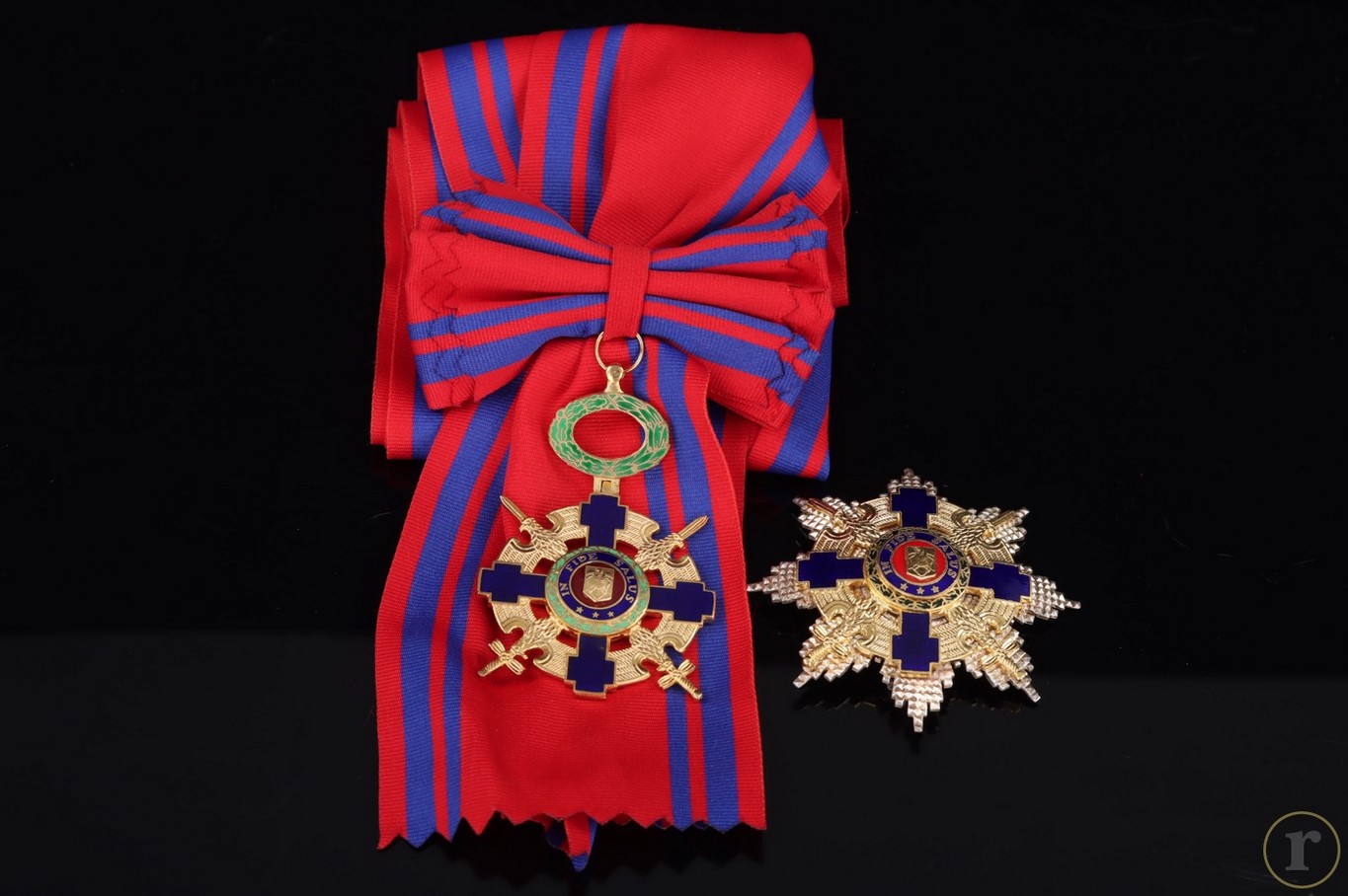 #74-1671 – Romania – Order Of The Star Of Romania, Republic, Military Division, Grand Cross Set