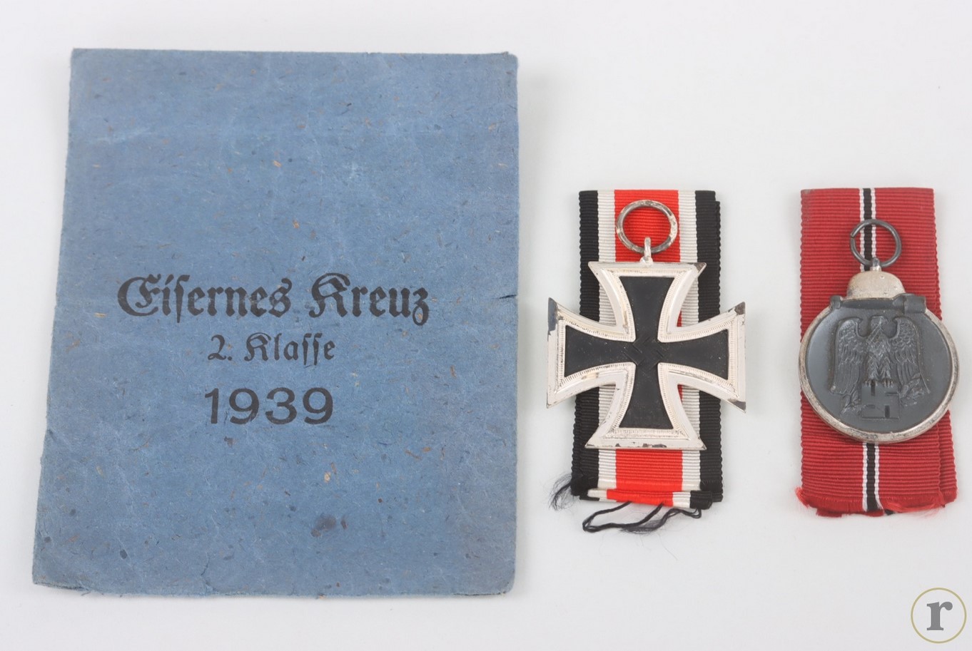 #74-1330 – 1939 Iron Cross 2nd Class with pouch and Eastern Front Medal