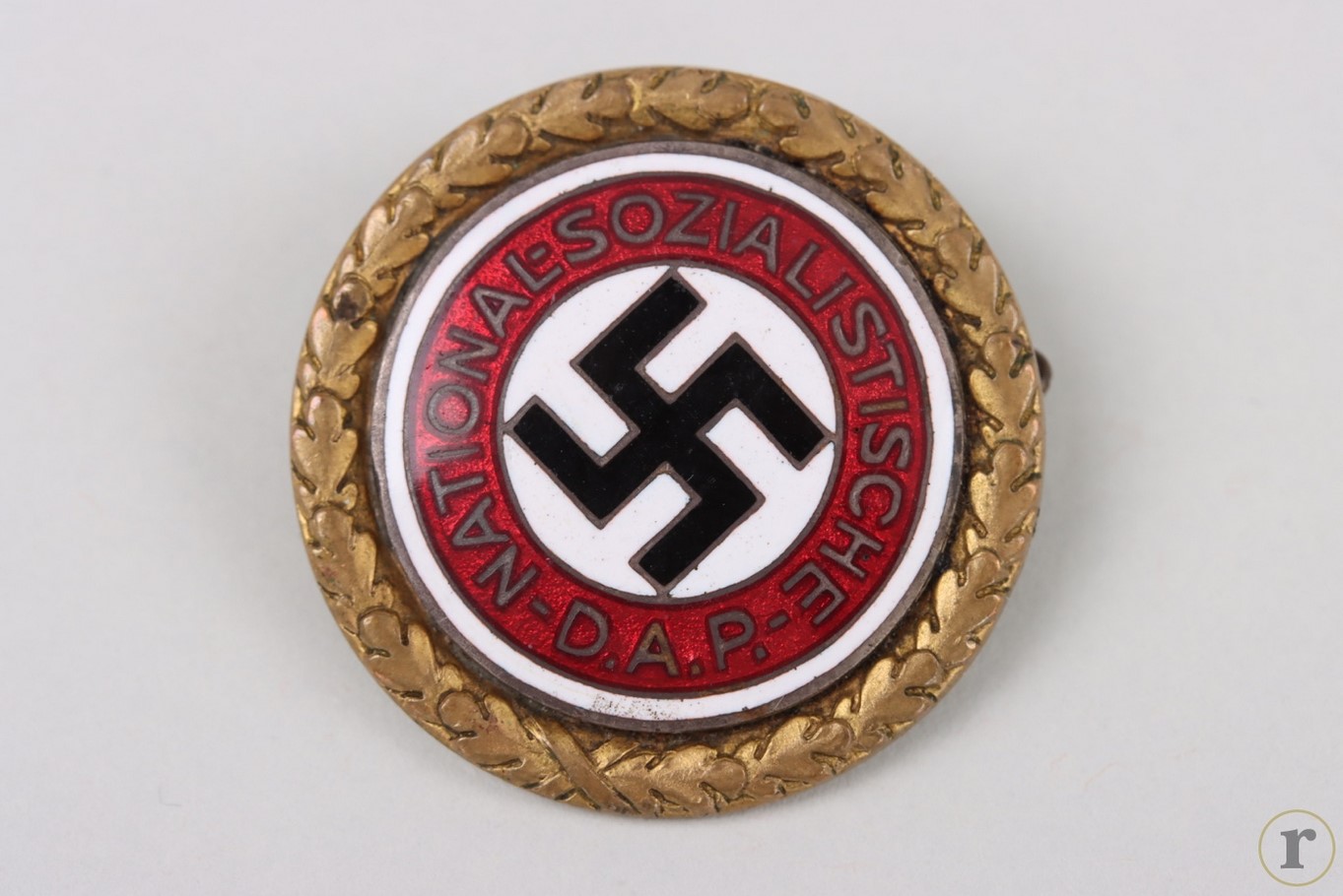 #74-1611 – NSDAP Golden Party Badge ‘93786’ – large type (Deschler)