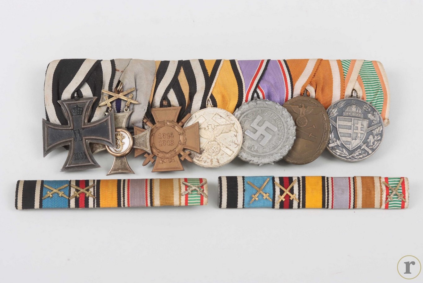 #74-1274 – 7-place medal bar with two ribbon bars