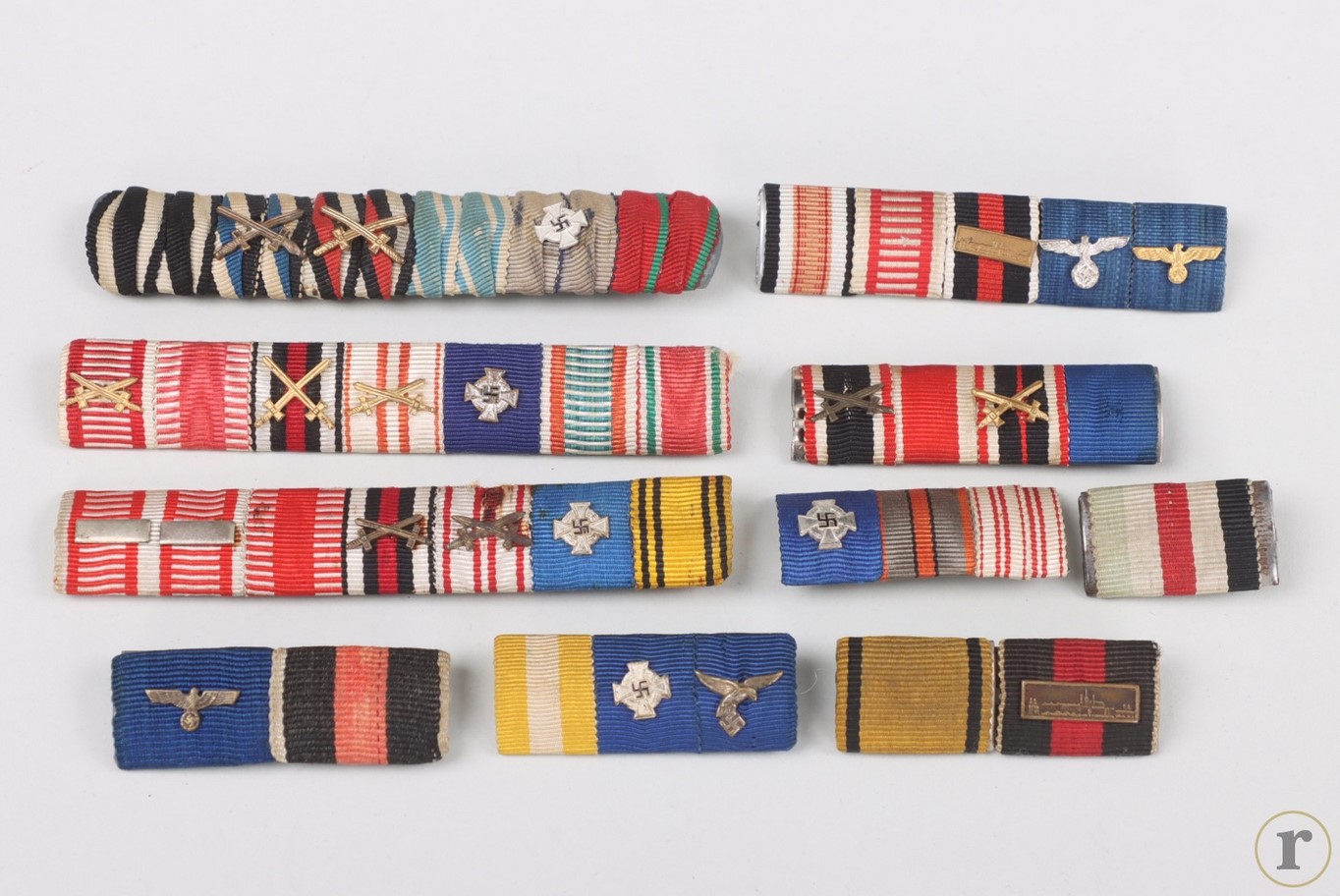 #75-1034 – 10 x WWI & WWII ribbon bars