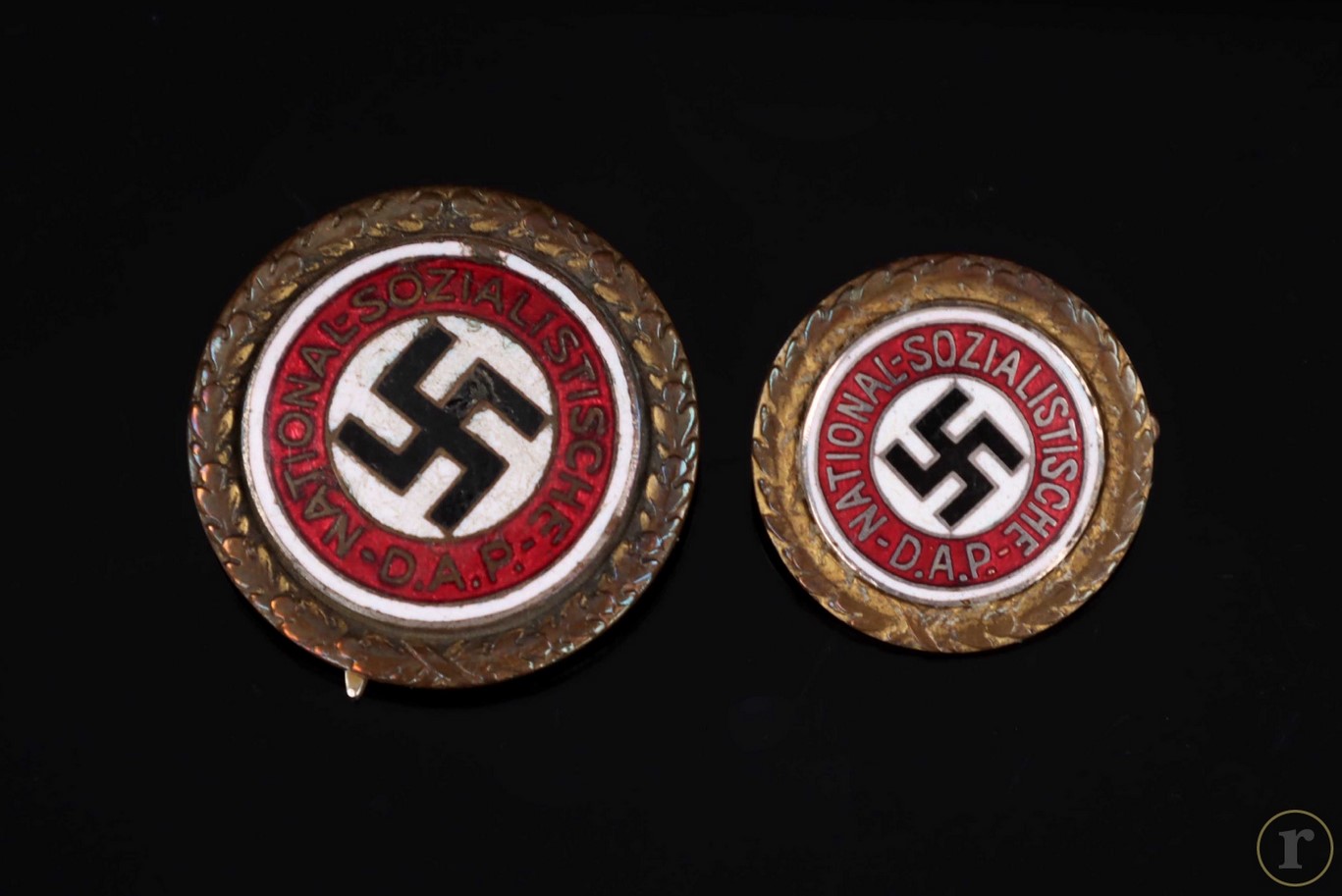 #75-1684 – Plötz, Max – Golden NSDAP Party Badge – set (10031)