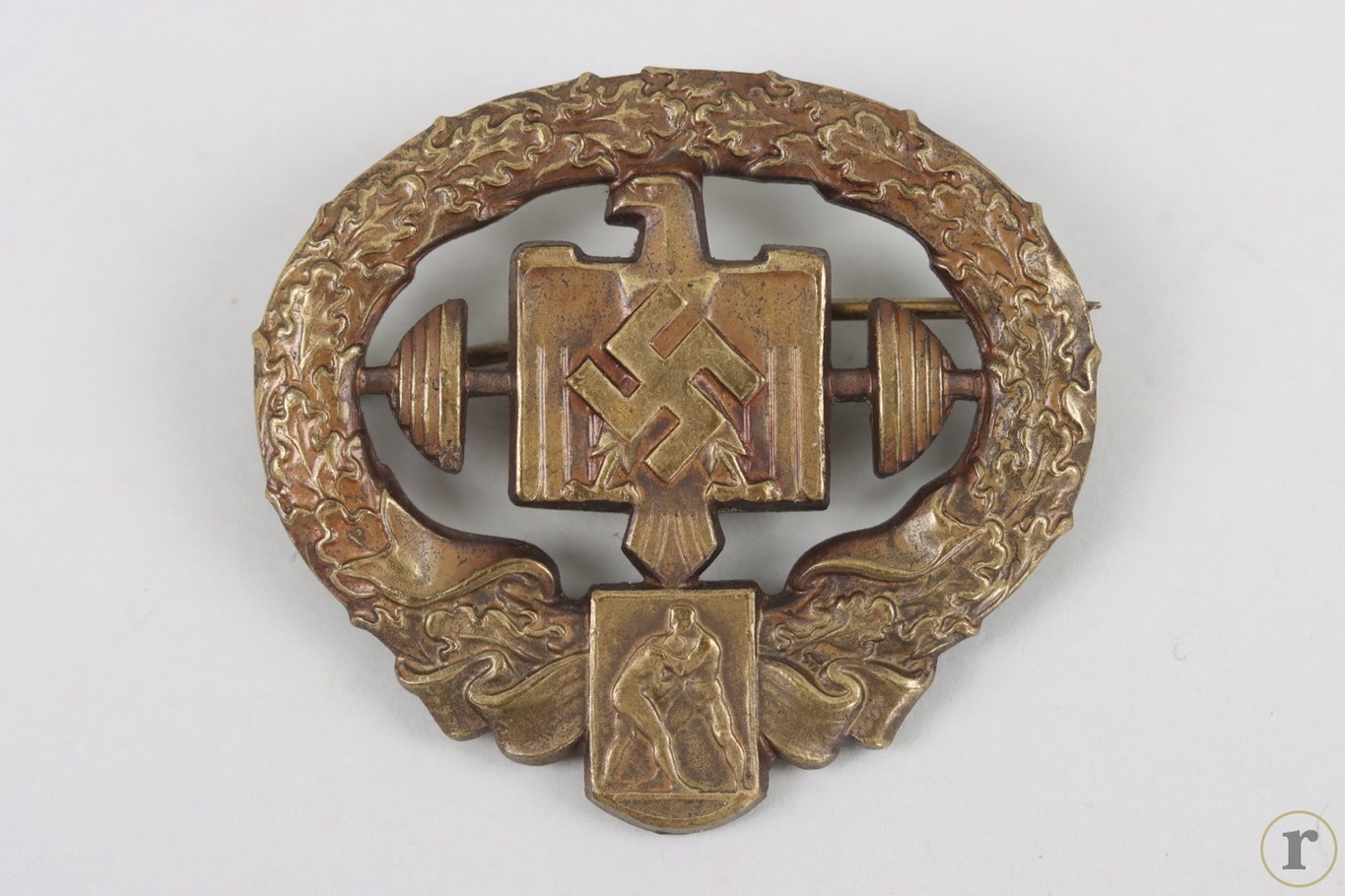 #75-1714 – German Heavy Athletics Sport’s Badge in Bronze