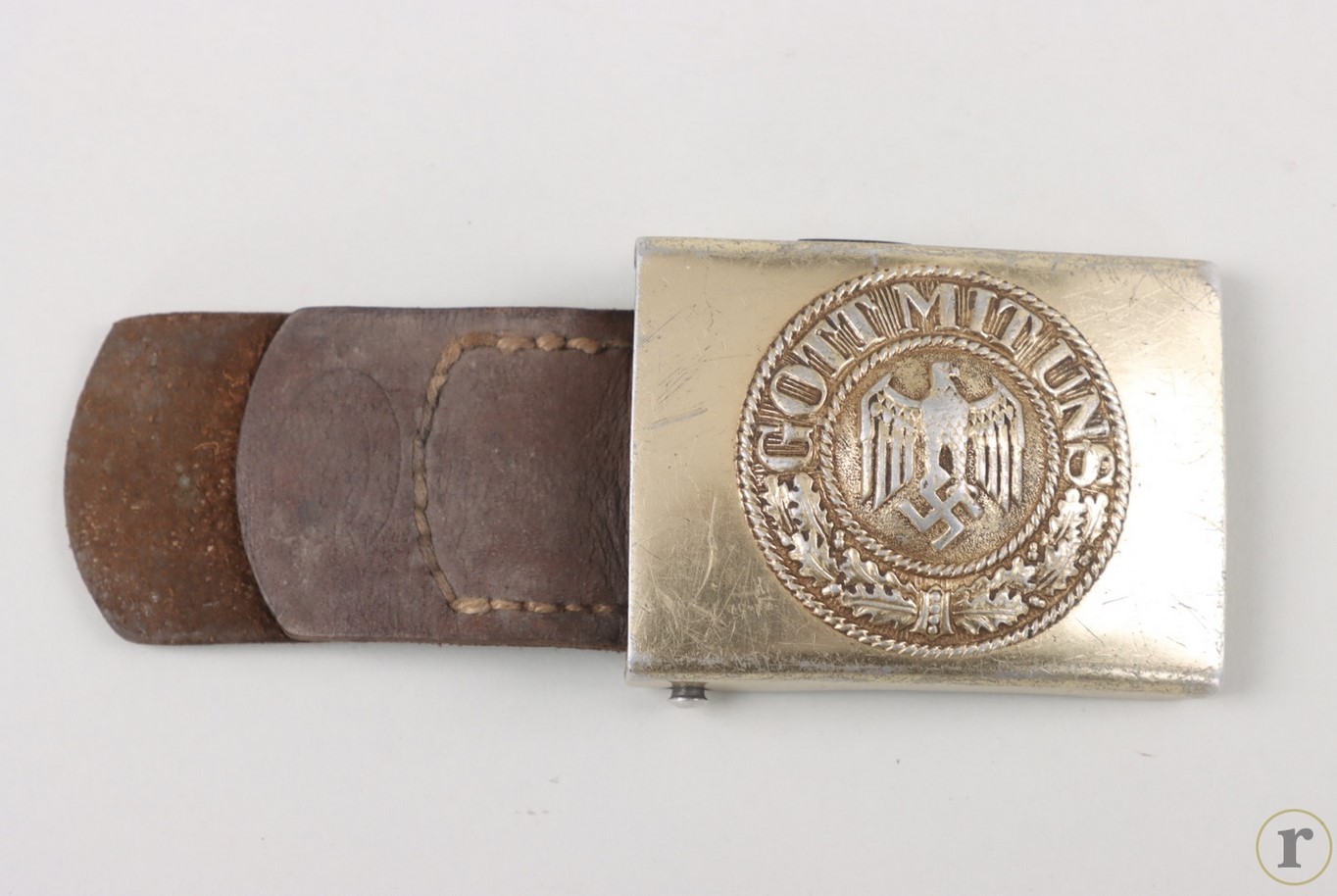 #75-0329 – Kriegsmarine buckle ‘Gott mit uns’ (EM/NCO) with tab – R.S. & S