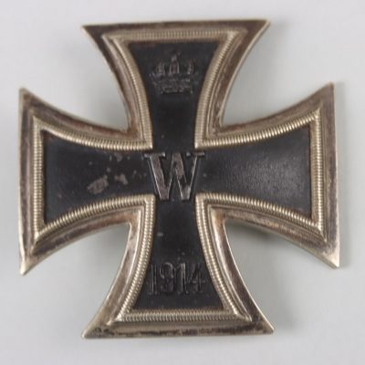 #75-1800 – 1914 Iron Cross 1st Class with bag of issue – AWS (‘Waffel’ type)