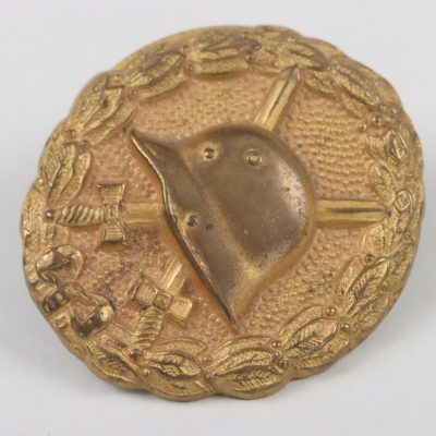 #75-1809 – German Empire Wound Badge in gold (WW1) screw back