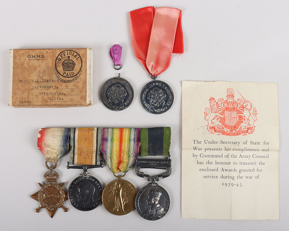 #107 – Hampshire Regiment Campaign Medal Group of Four for Service in the Great War and the Post War Campaign in Afghanistan