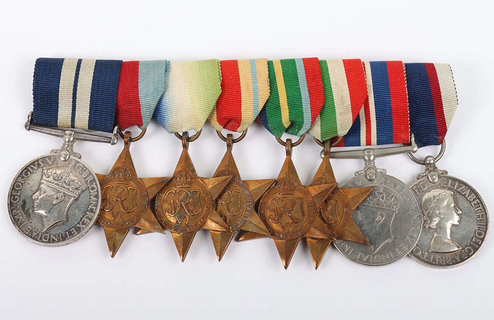 #126 – Second World War ‘Operation Brassard’ Distinguished Service Medal and Long Service Group of Eight Awarded to the Coxswain of L.C.S.(M)54 for the Invasion Landings on the Island of Elba in June 1944