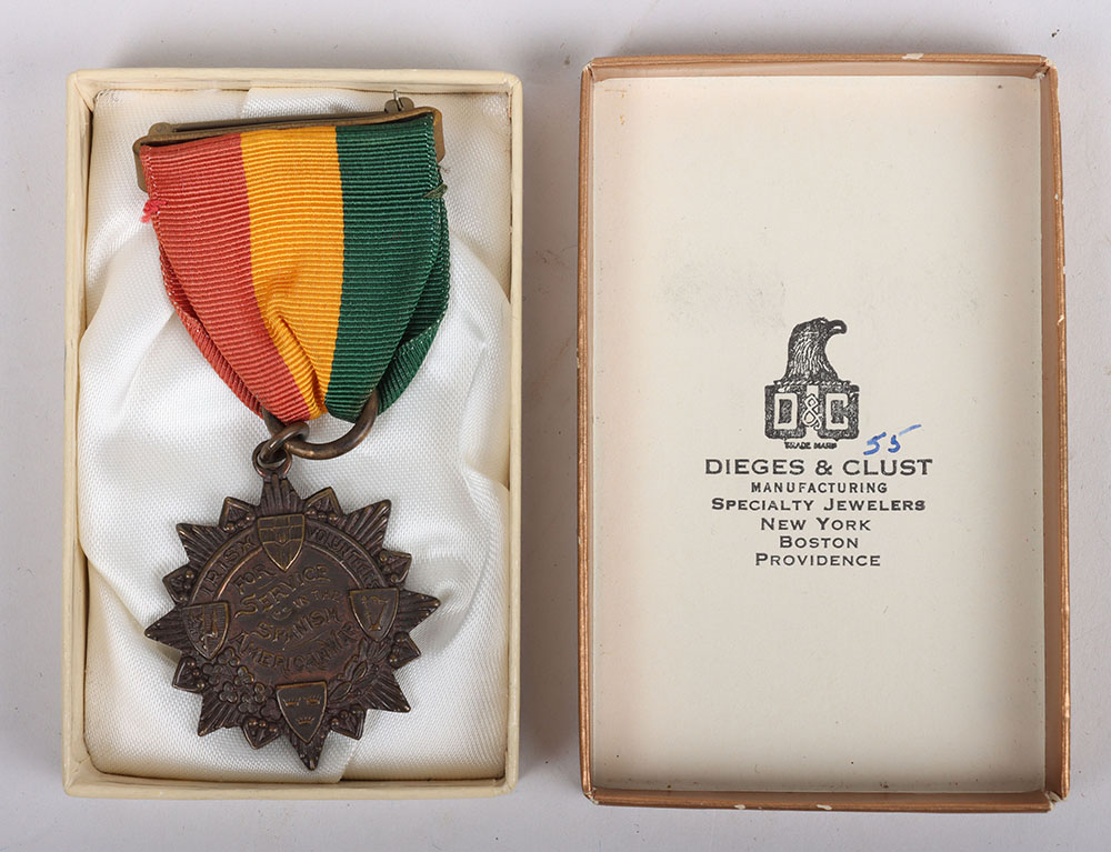 #147 – A Rare Irish Volunteers For Service in the Spanish American War Medal