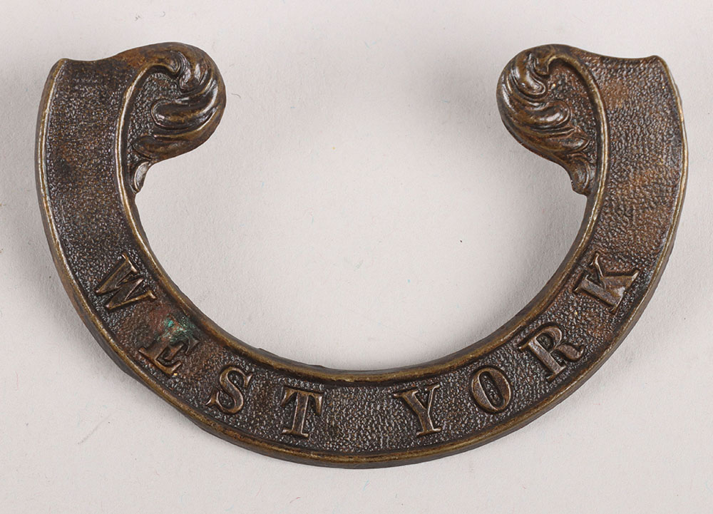 #188 – Victorian West York Militia Forage Cap Scroll Badge