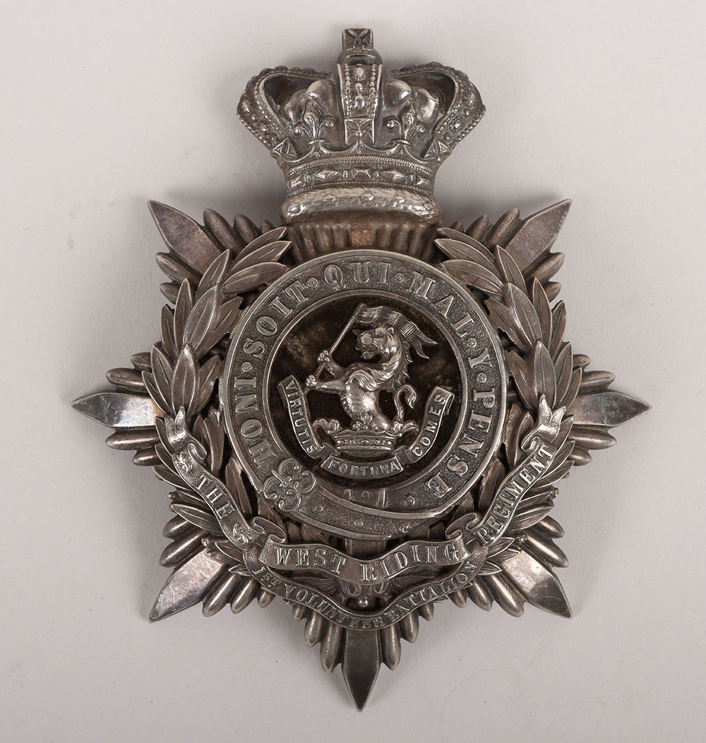 #194 – Victorian 1st Volunteer Battalion The West Riding Regiment (Duke of Wellingtons) Officers Home Service Helmet Plate