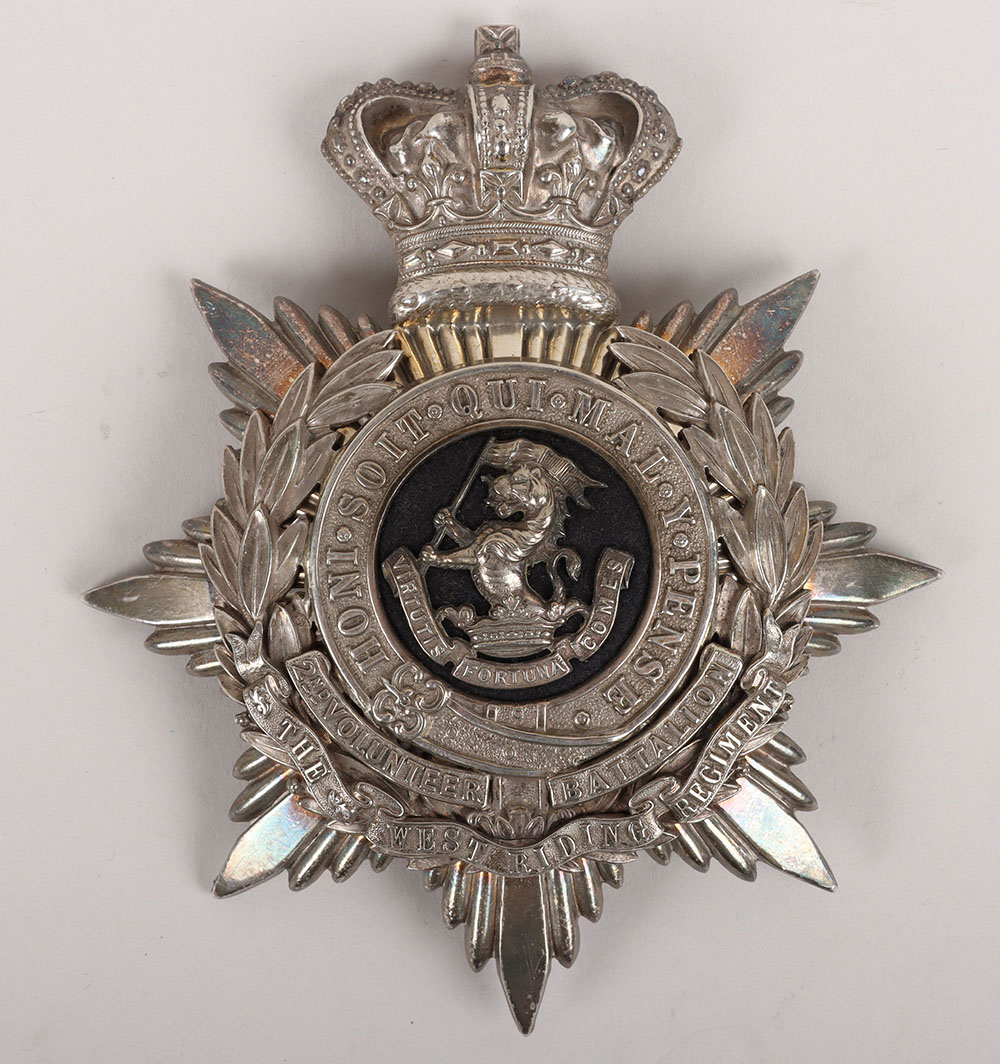 #195 – Victorian 2nd Volunteer Battalion The West Riding Regiment (Duke of Wellingtons) Officers Home Service Helmet Plate