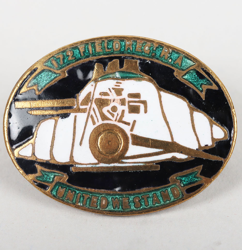 #228 – Enamel 172nd Field Regiment Royal Artillery Enamel Badge