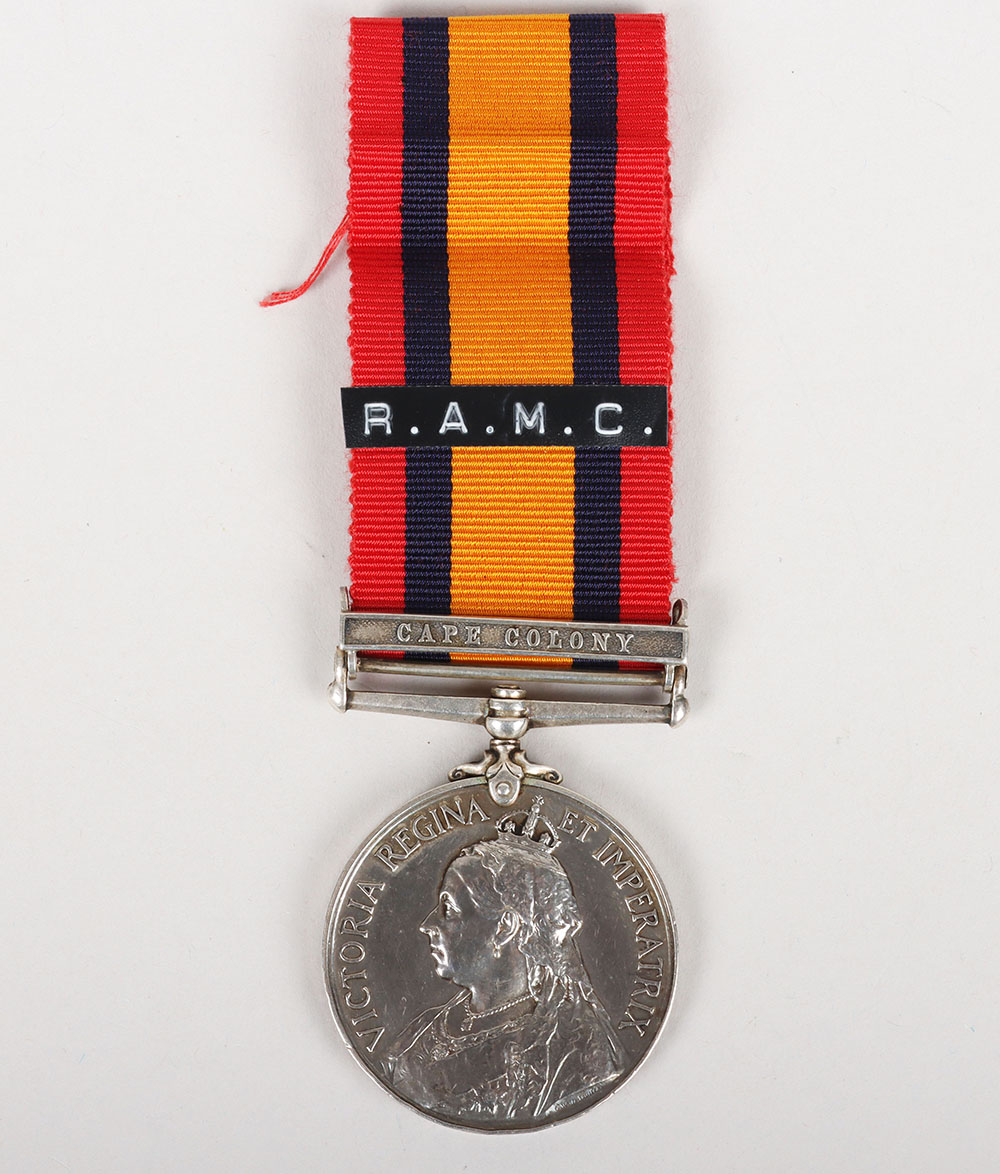 #24 – Queens South Africa Medal to a Recipient Who Served in the Maidstone Company Volunteer Medical Staff Corps