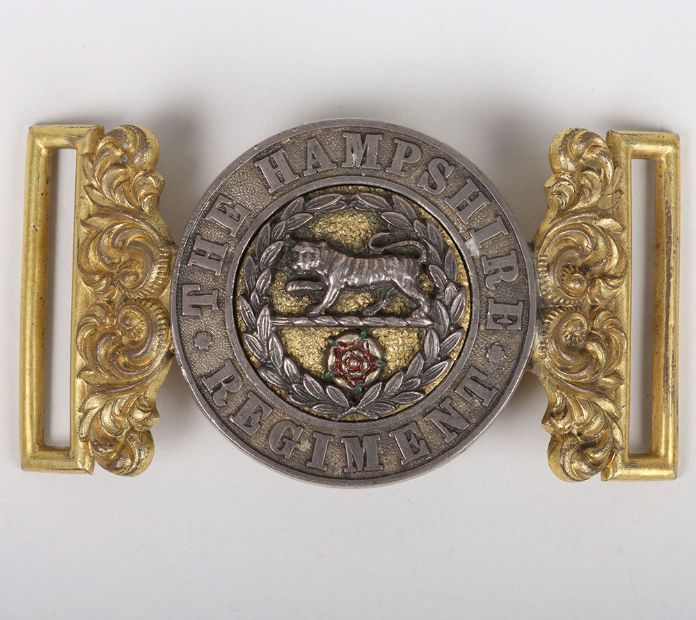 #262 – Post 1881 The Hampshire Regiment Officers Waist Belt Clasp