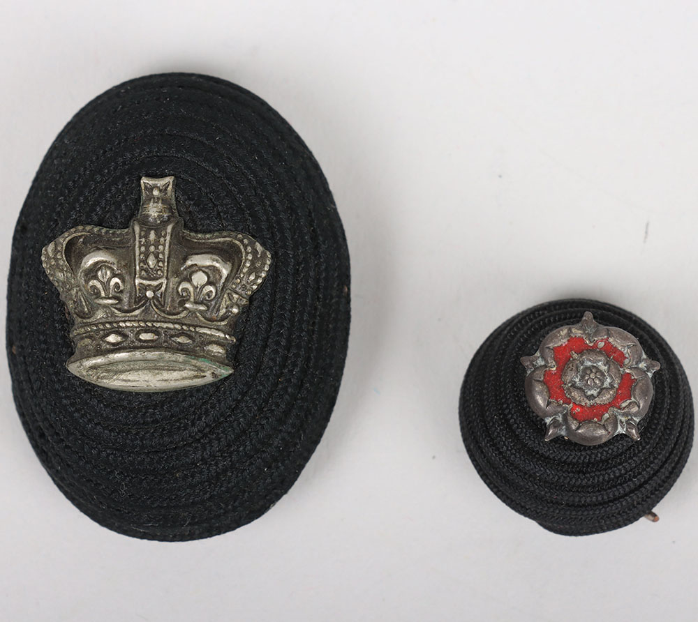 #266 – Pair of Hampshire Regiment Cord Headdress Boss Badges