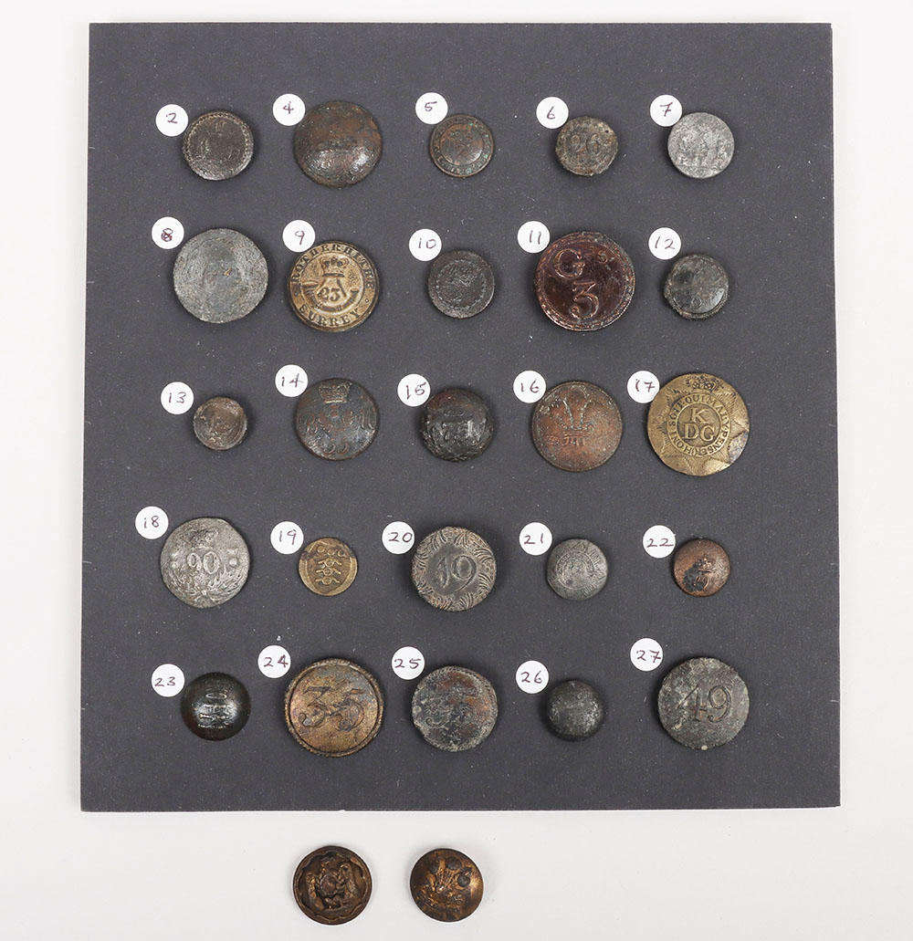 #319 – Unusual Group of Early British Military Buttons Recovered from the River Thames