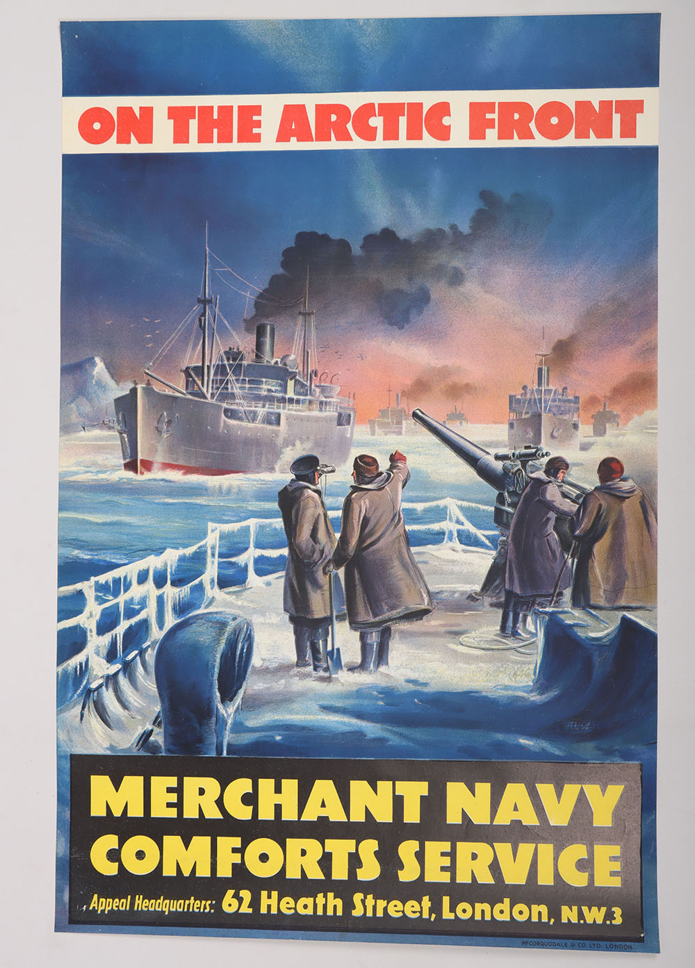 #332 – WW2 British Merchant Navy Comforts Service ‘ON THE ARCTIC FRONT’ Poster