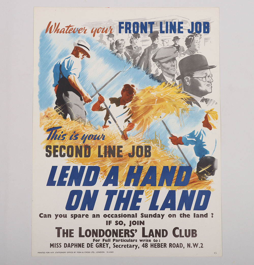 #340 – British Home Front Poster, Lend A Hand On The Land