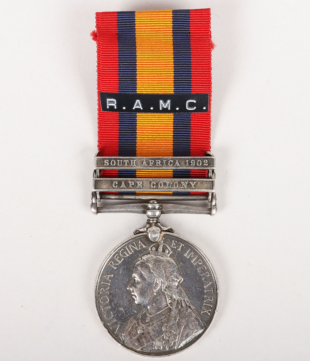 #35 – An Interesting Queens South African Medal to the Royal Army Medical Corps for the 2nd Anglo-Boer War to a Recipient who was later Discharged 3 Times for ill Health from Different Units During the Great War