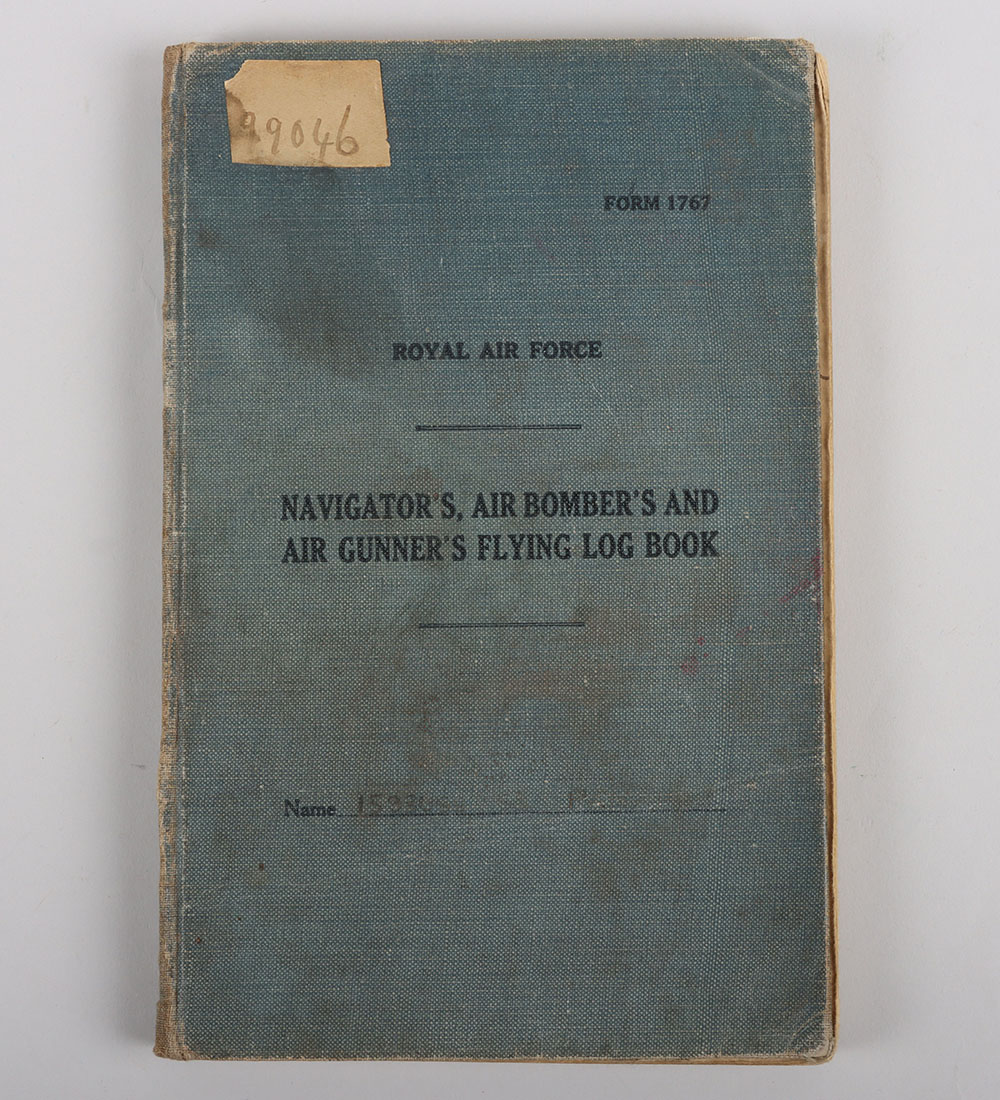 #375 – WW2 Royal Air Force 1945 Casualty Log Book of Flight Sergeant H W Parker 578 Squadron