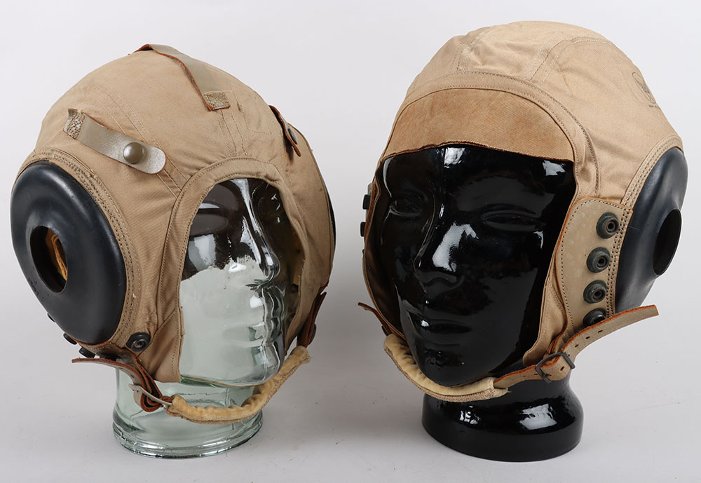 #400 – 2x WW2 American USAAF Type AN-H 15 Flying Helmets