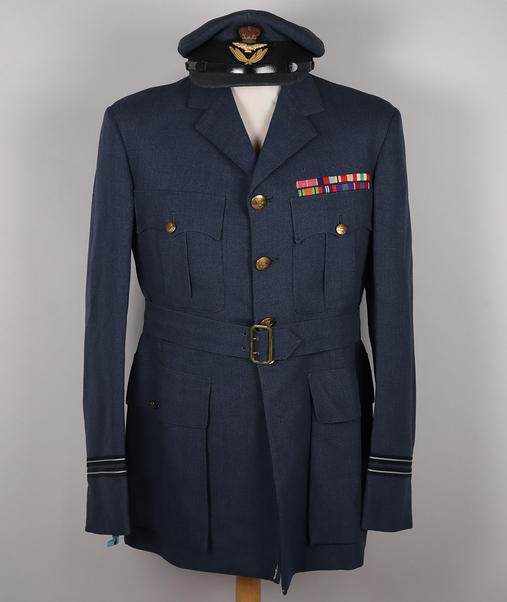 #404 – Royal Air Force Officers Service Dress Uniform of Flight Lieutenant Stanley Joseph Bevan B.E.M, Awarded the British Empire Medal for Secret Radar Services