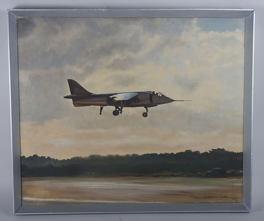 #411 – Hawker P1127 Kestrel Oil of Canvas by John Yale (1925-1998)