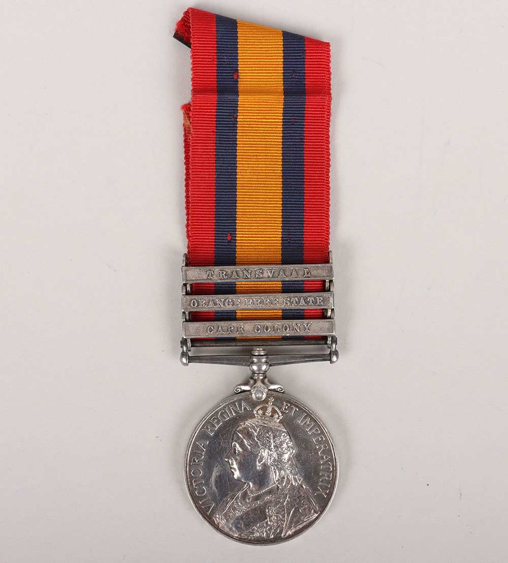 #42 – Queens South Africa Medal to Recipient in the Royal Army Medical Corps who also Served in the Imperial Light Horse