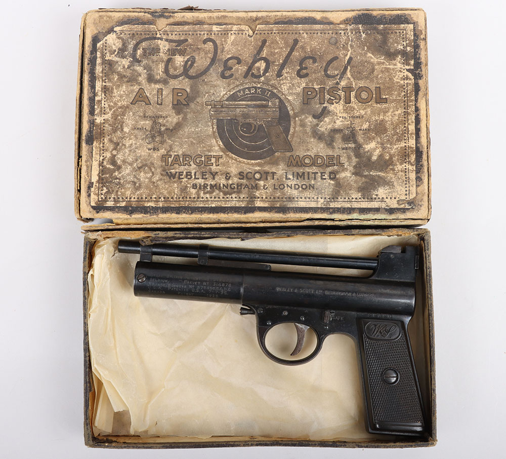 #455 – Boxed Pre-War Webley Mk II Target .177 Air Pistol