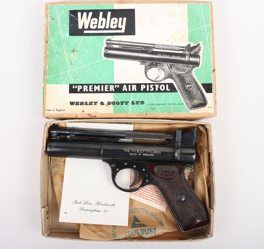 #457 – Boxed Webley Premier .22 Air Pistol