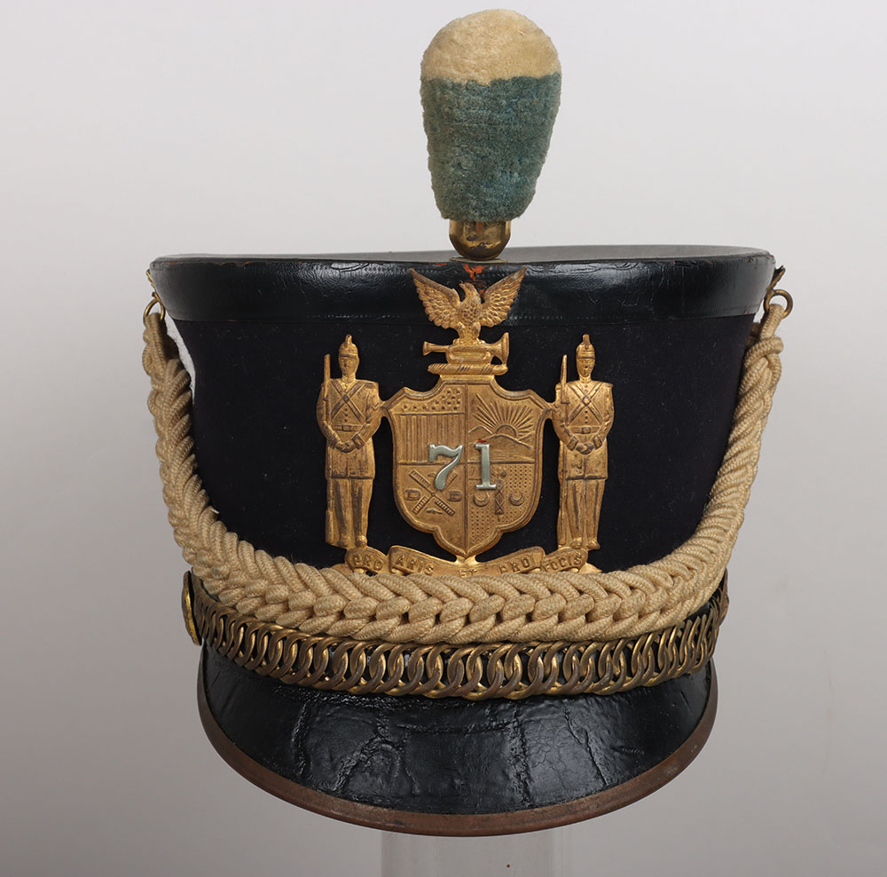 #477 – 1880’s American New York 71st Infantry Militia Officers Shako