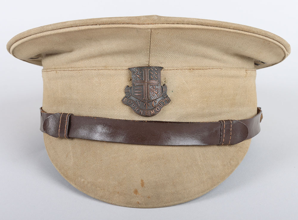 #494 – Rare WW1 Bournemouth Volunteer Training Corps (V.T.C) Peaked Cap