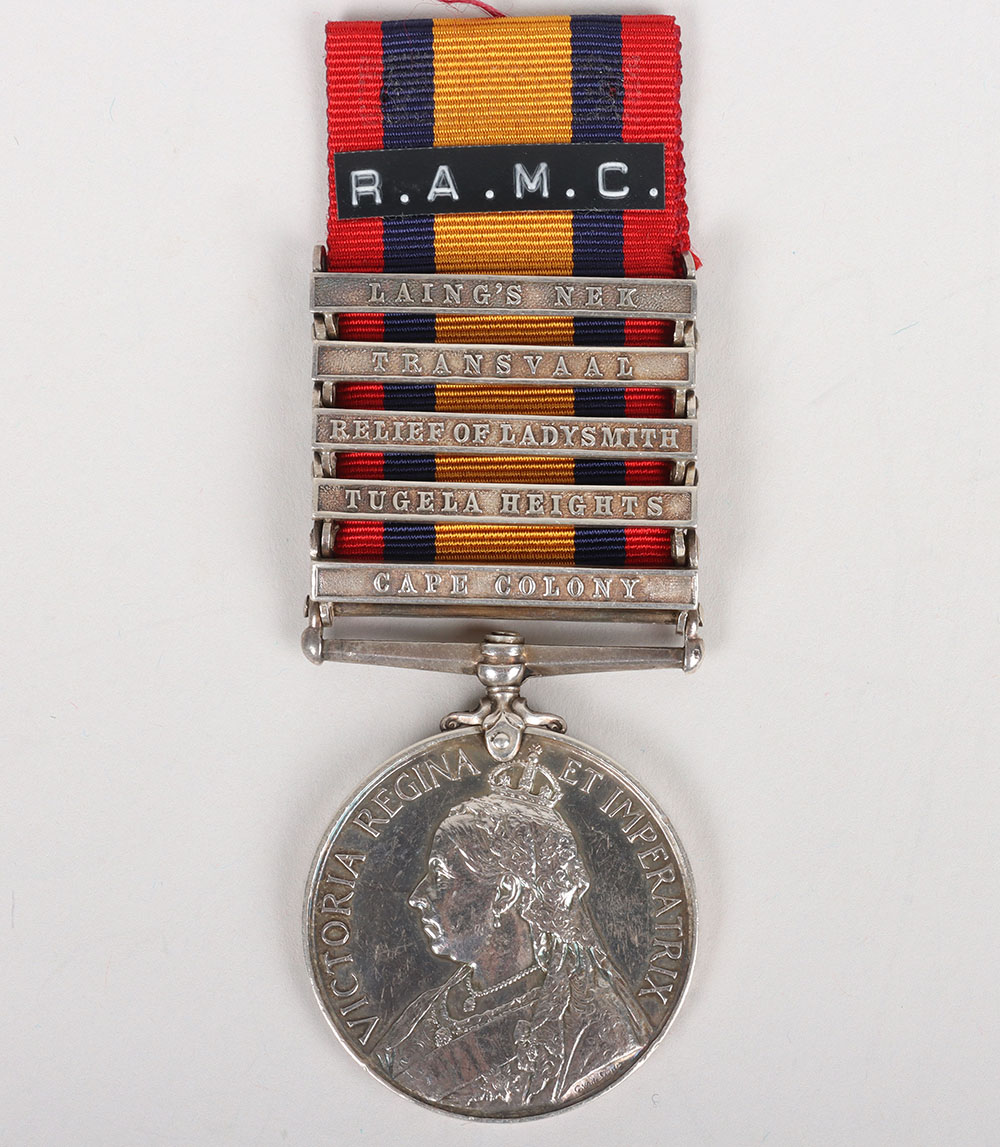 #56 – Queens South Africa Medal to the Royal Army Medical Corps