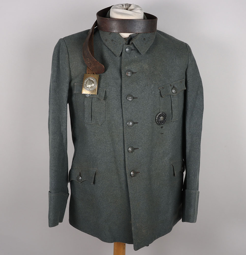 #620 – Scarce German 1918 Imperial Style Combat Field Jacket Worn by a Member of the Der Stahlhelm Organisation Post WW1