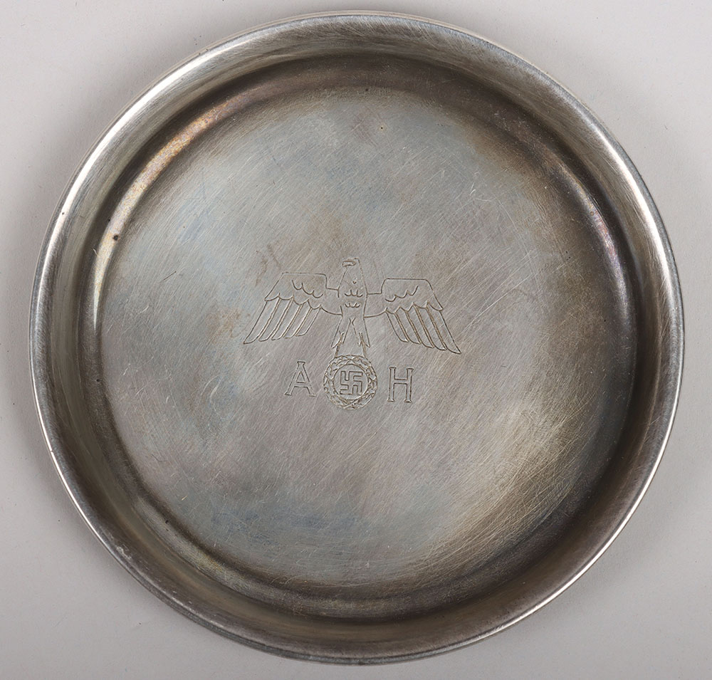 #622 – Third Reich Adolf Hitler Silverware Dish / Coaster