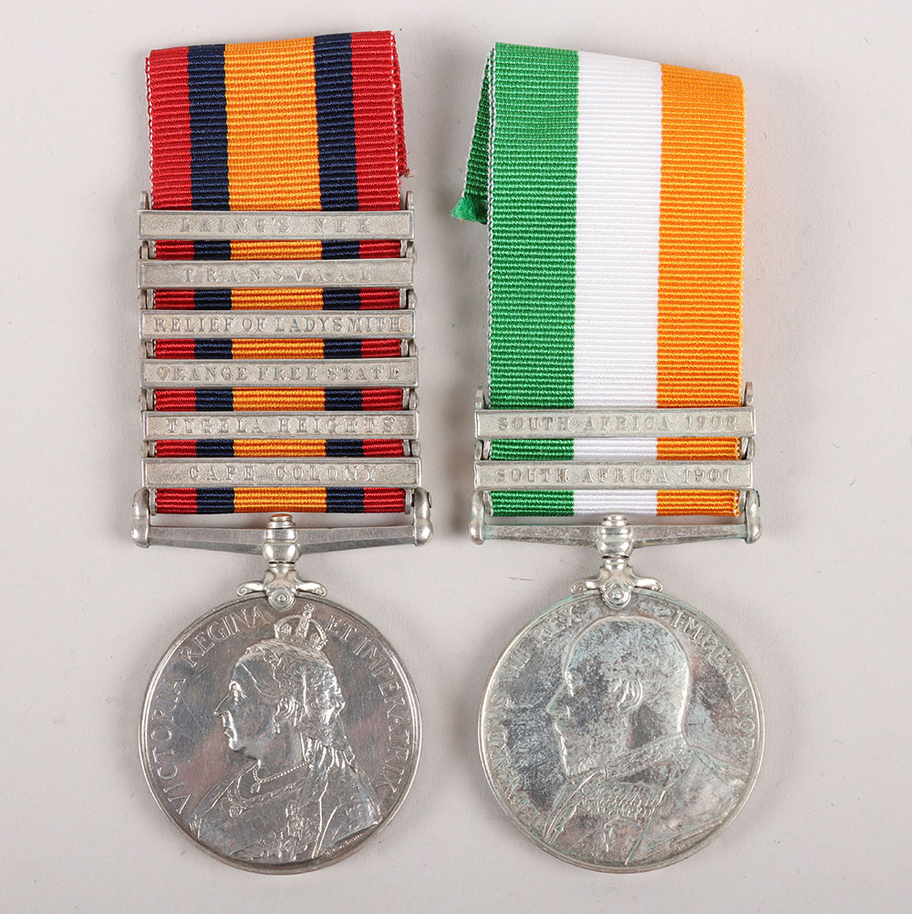 #67 – Victorian Boer War Campaign Medal Pair 1st Battalion York & Lancaster Regiment,