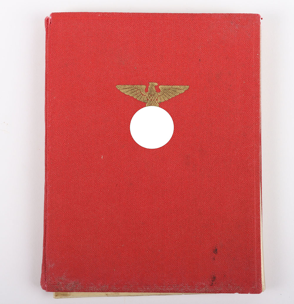 #747 – Third Reich NSDAP Party Membership Book to Heinrich Helmke, Blockleiter der NSDAP from Bad Gandersheim