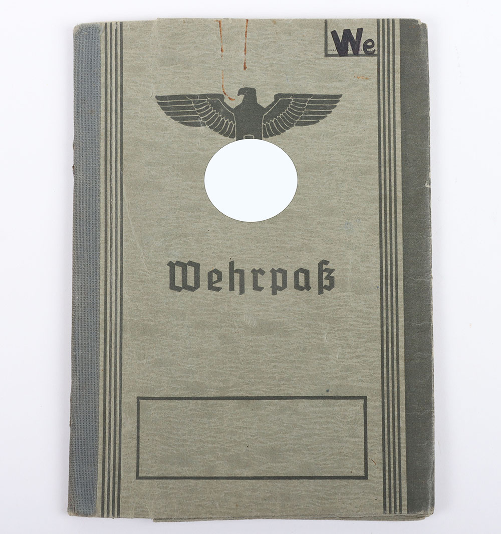 #755 – WW2 German Luftwaffe Wehrpass to German Cross in Gold Winner Leutnant G. Wenig, Pilot Missing in Action in Russia 13.1.1943, Kampfgeschwader 27 Boelcke, Stalingrad Area