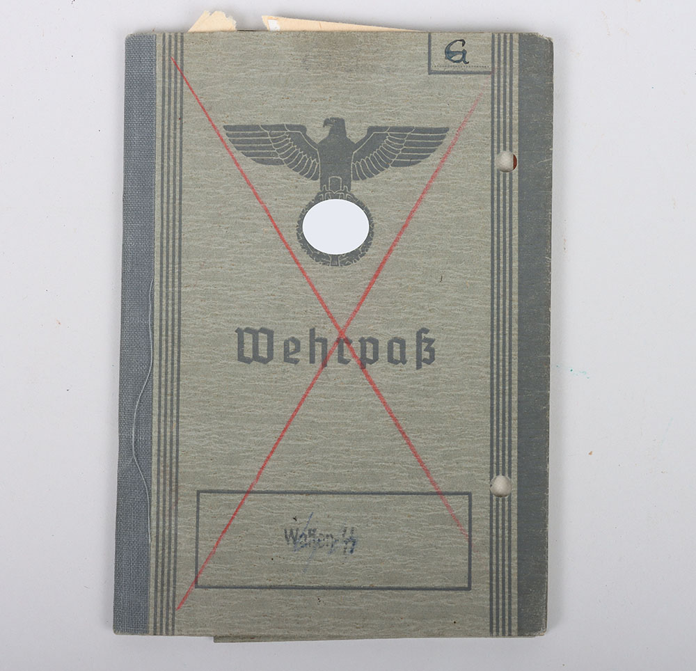 #757 – Rare Waffen-SS Wehrpass to Wilhelm Gefromm, SS-Totenkopfsturmbann Saschsenhausen, SS-Sonderkommando Dirlewanger