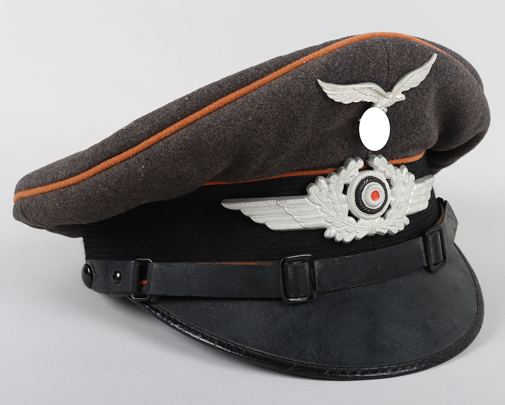 #775 – WW2 German Luftwaffe Signals Section NCO’s Peaked Cap