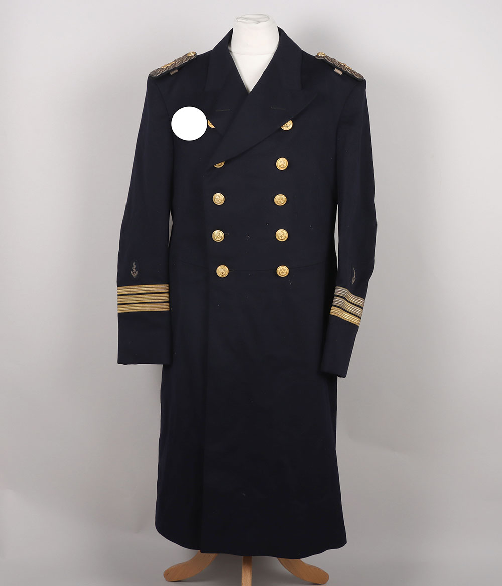 #823 – WW2 German Kriegsmarine Officers Frock Coat for a Medical Officer with Rank of ‘Korvettenkapitän’