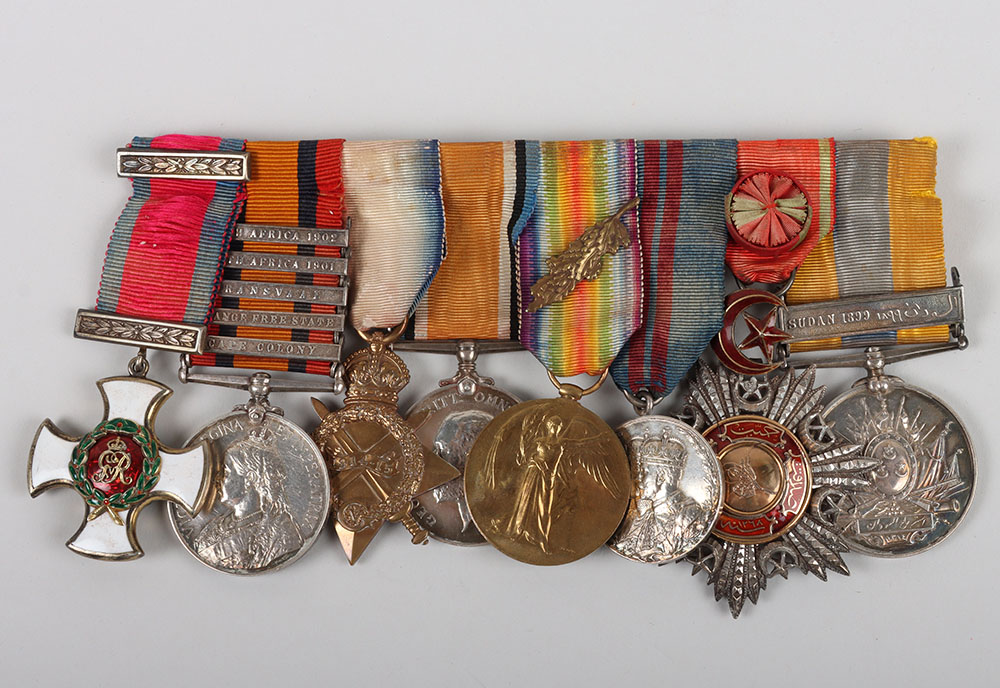 #84 – Great War Distinguished Service Order Medal Group to an Officer in the Royal Munster Fusiliers Who Was So Badly Wounded in the Boer War He Was Medically Discharged but Rejoined to Serve in the Great War