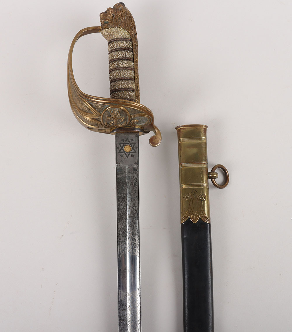 #905 – Late Victorian Naval Officers Sword by Henry Wilkinson Pall Mall London