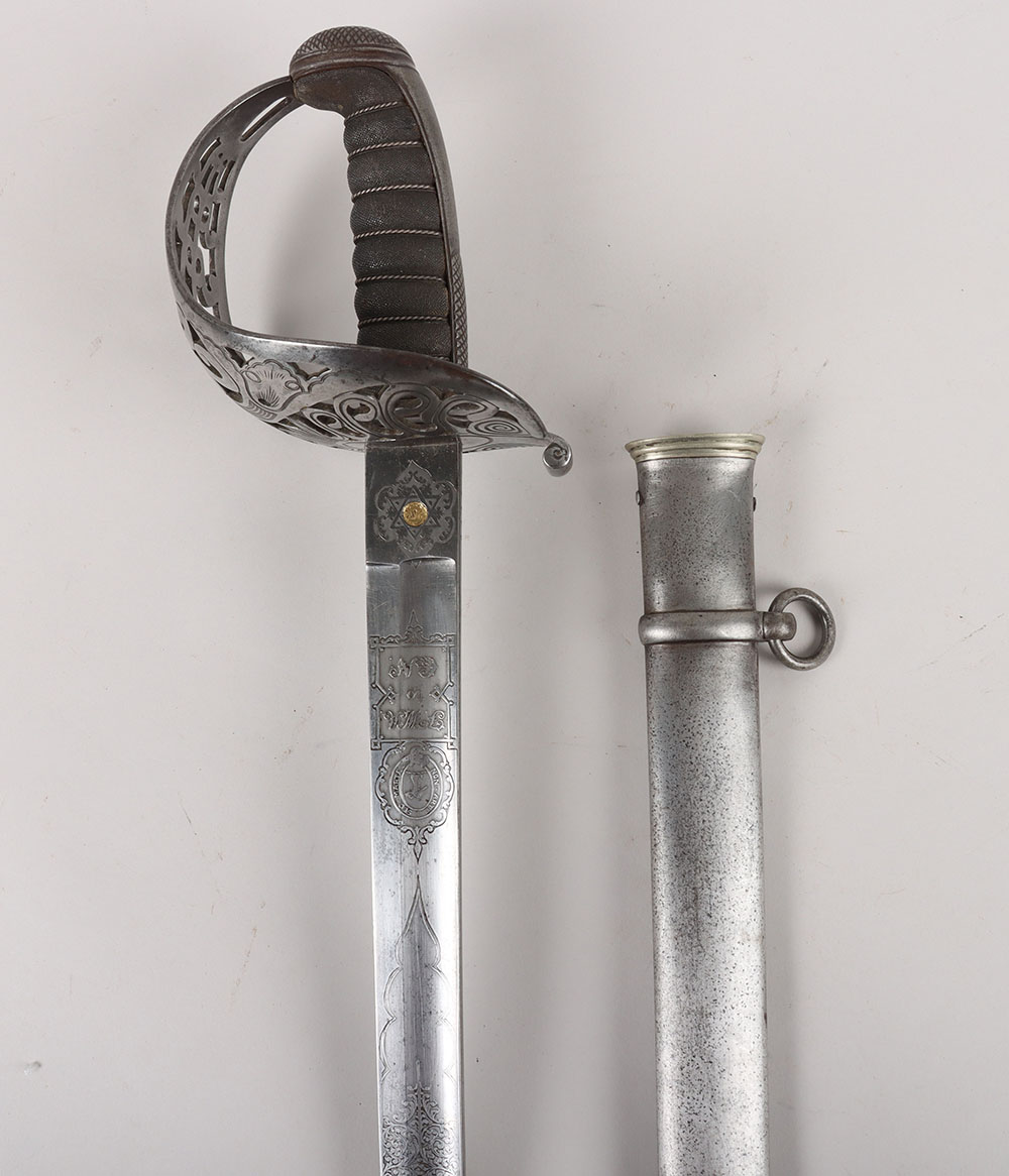 #906 – 1887 Pattern Heavy Cavalry Officers Presentation Undress Sword by Henry Wilkinson Pall Mall London