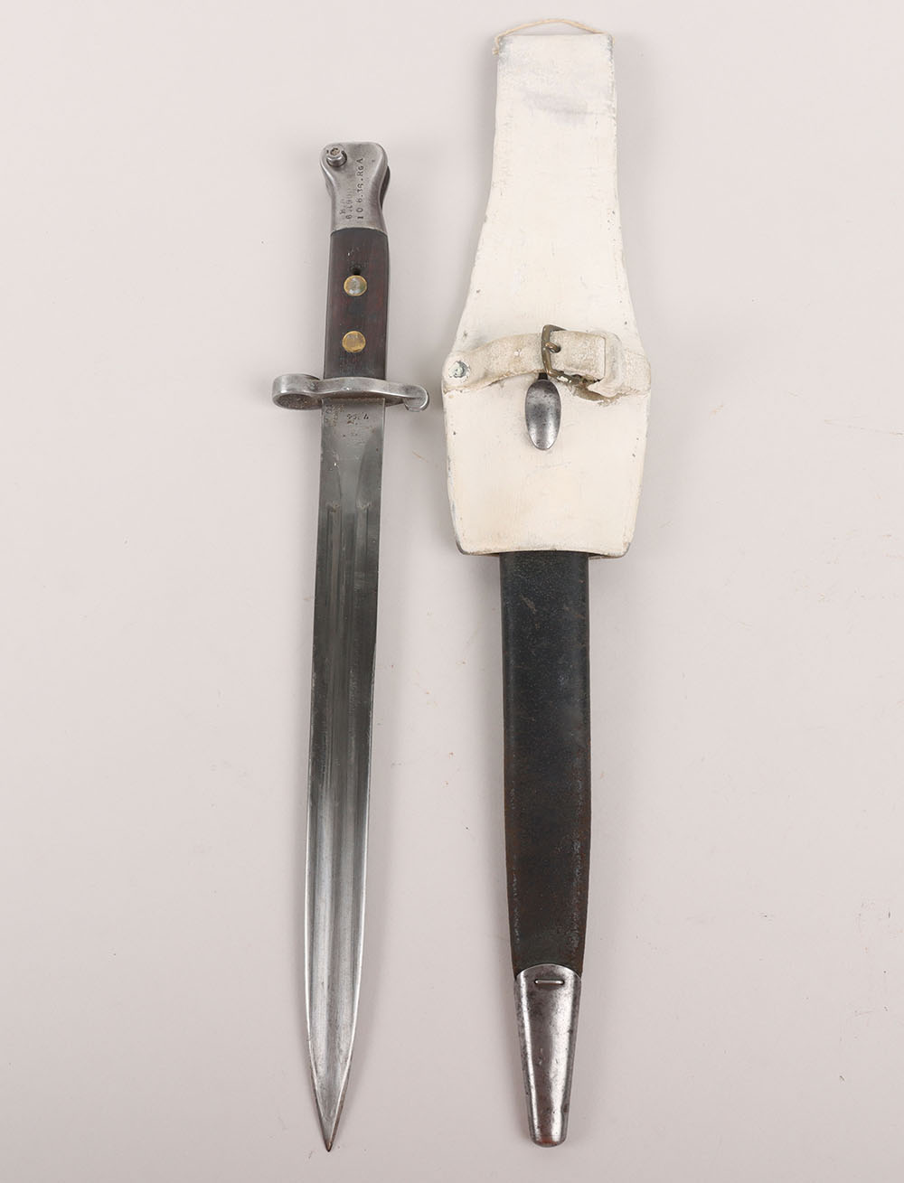 #977 – Model 1888 Lee Metford Bayonet Regimentally Marked to Royal Garrison Artillery