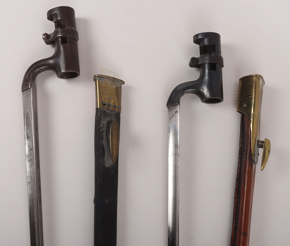 #982 – 2x British 1876 Pattern Socket Bayonets