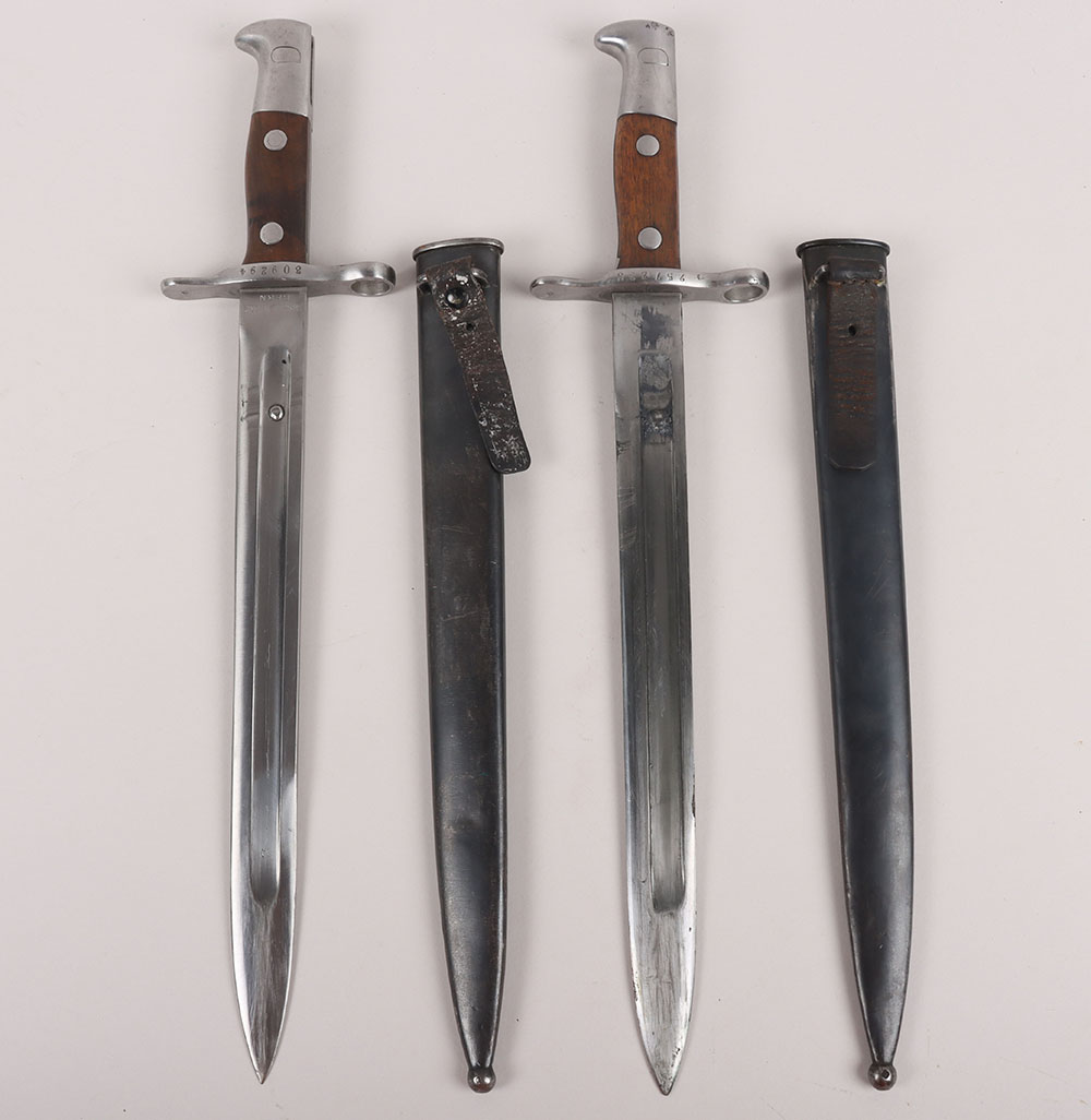 #995 – 2x Swiss M-1889 Schmidt Rubin Rifle Bayonets